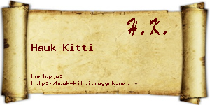 Hauk Kitti névjegykártya