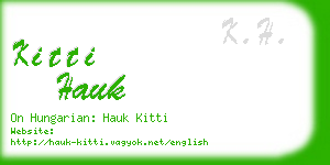 kitti hauk business card